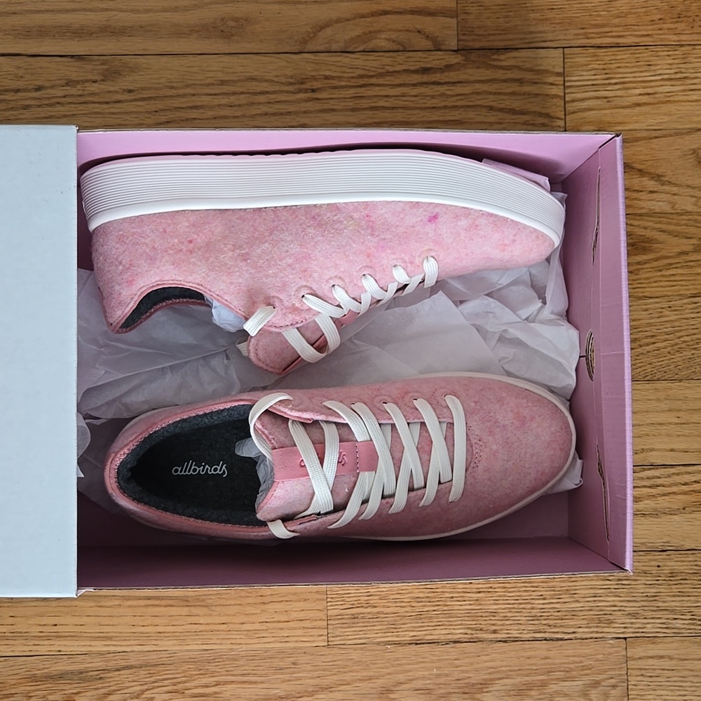NEW Women's Allbirds Pink Wool Cruiser Shoes - Size 11